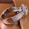 Sparkling Luxury Pave Engagement Ring in Sterling Silver