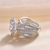 3 CT Halo Radiant Cut Bridal Set Ring Enhancer in Sterling Silver