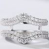 Double Row Elegant Ring Enhancer in Sterling Silver